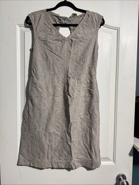 Royal Robbins Hemp Organic Cotton Dress Neutral Sleeveless Pockets Sustainable